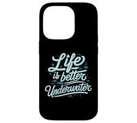 Life Is Better Underwater Scuba Diving Ocean Sea Carcasa para iPhone 14 Pro
