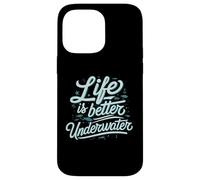 Life Is Better Underwater Scuba Diving Ocean Sea Carcasa para iPhone 14 Pro MAX