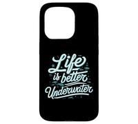 Life Is Better Underwater Scuba Diving Ocean Sea Carcasa para iPhone 15 Pro