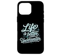 Life Is Better Underwater Scuba Diving Ocean Sea Carcasa para iPhone 16 Pro MAX