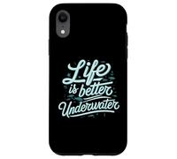 Life Is Better Underwater Scuba Diving Ocean Sea Carcasa para iPhone XR