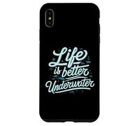 Life Is Better Underwater Scuba Diving Ocean Sea Carcasa para iPhone XS MAX