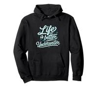 Life Is Better Underwater Scuba Diving Ocean Sea Sudadera con Capucha