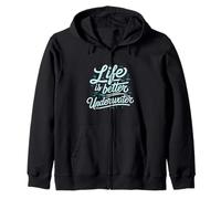 Life Is Better Underwater Scuba Diving Ocean Sea Sudadera con Capucha