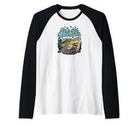 Life Is Better Underwater Sea Turtle Oceans Lover Diving Camiseta Manga Raglan