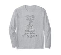 Life Is Better When It Smells Good Candle Maker Gift Manga Larga