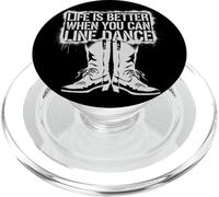 Life Is Better When You Can Line Dance Frase Western Country PopSockets PopGrip para MagSafe