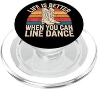 Life Is Better When You Can Line Dance Frase Western Country PopSockets PopGrip para MagSafe