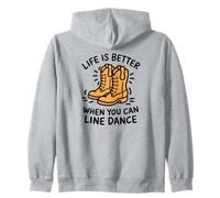 Life Is Better When You Can Line Dance Frase Western Country Sudadera con Capucha