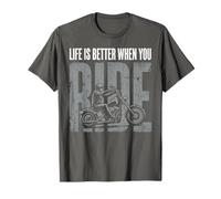 Life is Better When You Ride Biker Funny Dad Mens Motorcycle Camiseta