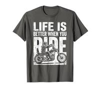 Life is Better When You Ride Biker Funny Dad Mens Motorcycle Camiseta