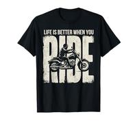 Life is Better When You Ride Biker Funny Dad Mens Motorcycle Camiseta