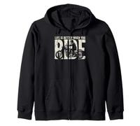 Life is Better When You Ride Biker Funny Dad Mens Motorcycle Sudadera con Capucha