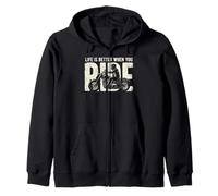Life is Better When You Ride Biker Funny Dad Mens Motorcycle Sudadera con Capucha