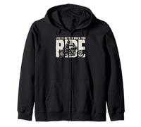 Life is Better When You Ride Biker Funny Dad Mens Motorcycle Sudadera con Capucha