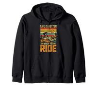 Life Is Better When You Ride Retro MTB Funny Mountain Bike Sudadera con Capucha