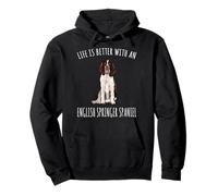Life Is Better with A English Springer Spaniel Amante de los Perros Sudadera con Capucha