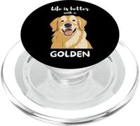 Life is Better with a Golden - Golden Retriever Dog Lover PopSockets PopGrip para MagSafe