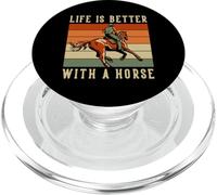 Life is Better with A Horse | Montar Caballos PopSockets PopGrip para MagSafe