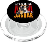 Life Is Better with A Jaguar - Camiseta Divertida de Jaguars PopSockets PopGrip para MagSafe