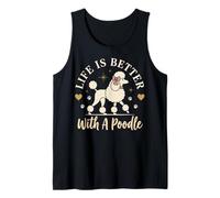 Life Is Better with A Poodle Camiseta sin Mangas
