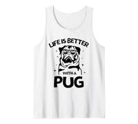 Life Is Better with a Pug New Year Pug Lovers tee Camiseta sin Mangas