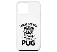 Life Is Better with a Pug New Year Pug Lovers tee Carcasa para iPhone 12 Pro MAX