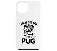 Life Is Better with a Pug New Year Pug Lovers tee Carcasa para iPhone 13