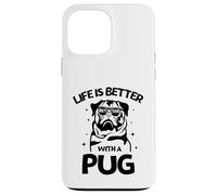 Life Is Better with a Pug New Year Pug Lovers tee Carcasa para iPhone 13 Pro MAX