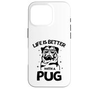 Life Is Better with a Pug New Year Pug Lovers tee Carcasa para iPhone 16 Pro