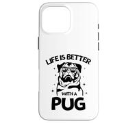 Life Is Better with a Pug New Year Pug Lovers tee Carcasa para iPhone 16 Pro MAX