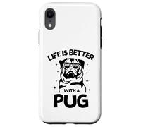 Life Is Better with a Pug New Year Pug Lovers tee Carcasa para iPhone XR