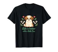 Life Is Better with A Shih Tzu Cute Dog Lover Camiseta