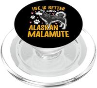 Life Is Better with An Alaskan Malamute PopSockets PopGrip para MagSafe