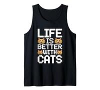 Life Is Better with Cats Camiseta sin Mangas