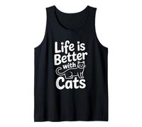 Life Is Better with Cats Camiseta sin Mangas