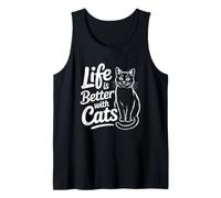 Life Is Better with Cats Camiseta sin Mangas