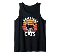 Life Is Better with Cats Camiseta sin Mangas