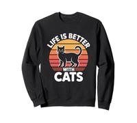Life Is Better with Cats Sudadera