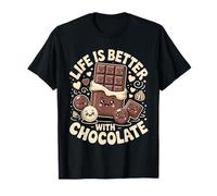 Life Is Better with Chocolate | Funny chocolatey Happiness Camiseta