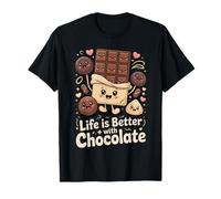 Life Is Better with Chocolate | Funny chocolatey Happiness. Camiseta