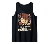 Life Is Better with Chocolate | Funny chocolatey Happiness. Camiseta sin Mangas