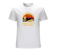 Life Is Better with Coffee Cats and Books T-Shirt Cat Lover Gift tee White XXL