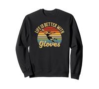 Life Is Better with Gloves Portero Chica Mujer Retro Sudadera