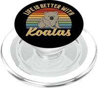 Life Is Better with Koalas Oso Koala Retro PopSockets PopGrip para MagSafe