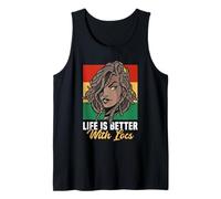 Life Is Better With Locs Black Girl Magic Pride Camiseta sin Mangas