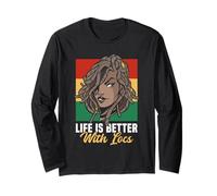 Life Is Better With Locs Black Girl Magic Pride Manga Larga