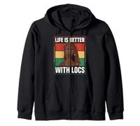Life Is Better With Locs Black Girl Magic Pride Sudadera con Capucha