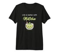 Life is Better with Matcha - Japanese Green Tea Graphic Camiseta Premium