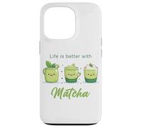 Life is Better with Matcha - Japanese Green Tea Graphic Carcasa para iPhone 13 Pro